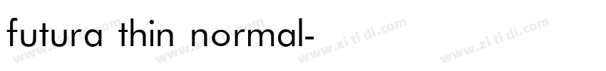 futura thin normal字体转换